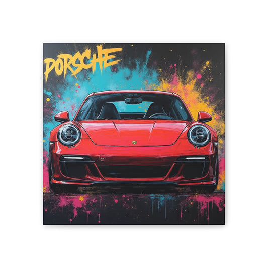 Vibrant Porsche Canvas Art | Automotive Wall Decor, Gift for Car Enthusiasts, Unique Home Decor, Birthday Gift, Modern Art