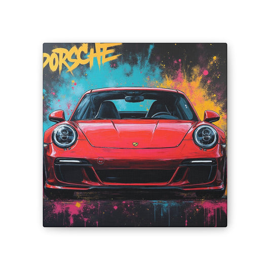 Vibrant Porsche Canvas Art | Automotive Wall Decor, Gift for Car Enthusiasts, Unique Home Decor, Birthday Gift, Modern Art