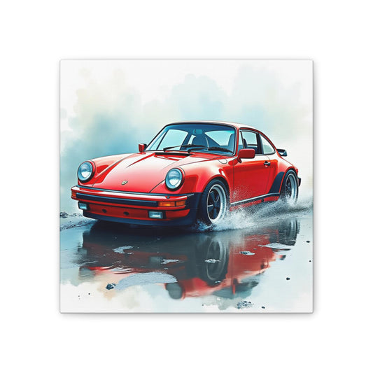 Vintage Car Canvas Art Print, Retro Wall Decor, Classic Porsche Artwork, Automotive Gift, Car Enthusiast Wall Art