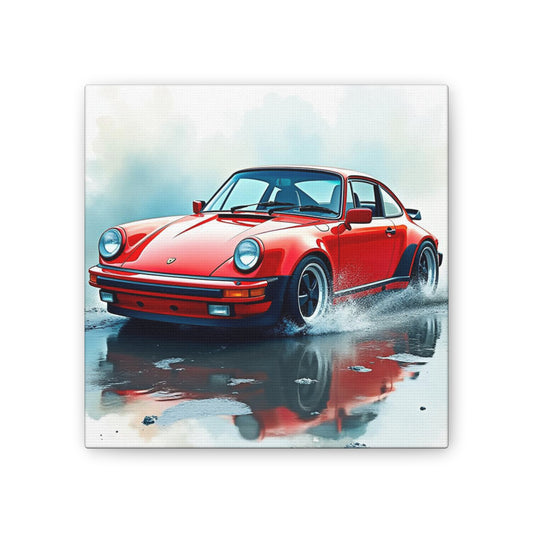 Vintage Car Canvas Art Print, Retro Wall Decor, Classic Porsche Artwork, Automotive Gift, Car Enthusiast Wall Art