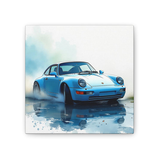 Blue Porsche Canvas Art | Car Enthusiast Wall Decor, Automotive Gift, Home Office Art, Garage Decor, Porsche Lover's Decor