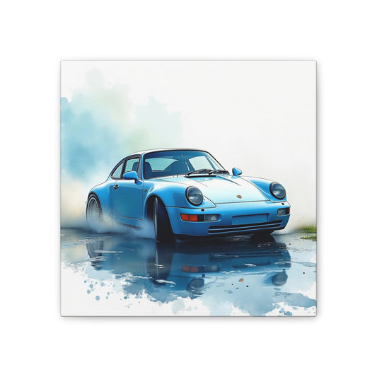 Blue Porsche Canvas Art | Car Enthusiast Wall Decor, Automotive Gift, Home Office Art, Garage Decor, Porsche Lover's Decor