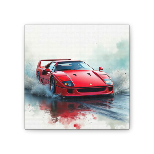 Vibrant Sports Car Canvas Print, Wall Art for Auto Enthusiasts, Racing Decor, Home Office Art, Unique Gift for Him
