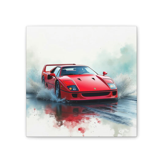 Vibrant Sports Car Canvas Print, Wall Art for Auto Enthusiasts, Racing Decor, Home Office Art, Unique Gift for Him
