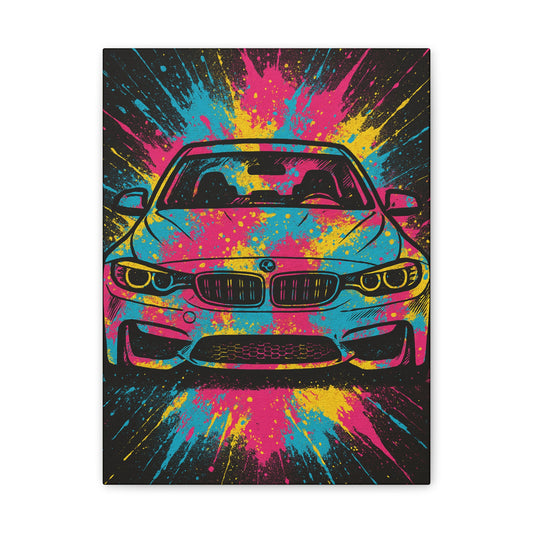 Vibrant Car Wall Art Print, Colorful BMW Canvas, Automotive Decor, Car Lover Gift, Modern Artwork for Home, Garage, Man Cave
