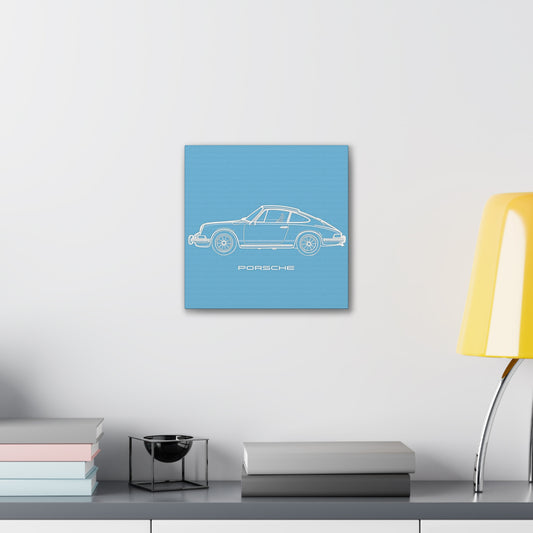 Porsche Wall Art, Retro Car Canvas, Automotive Decor, Gift for Car Enthusiasts, Home Office Decor, Vintage Car Print